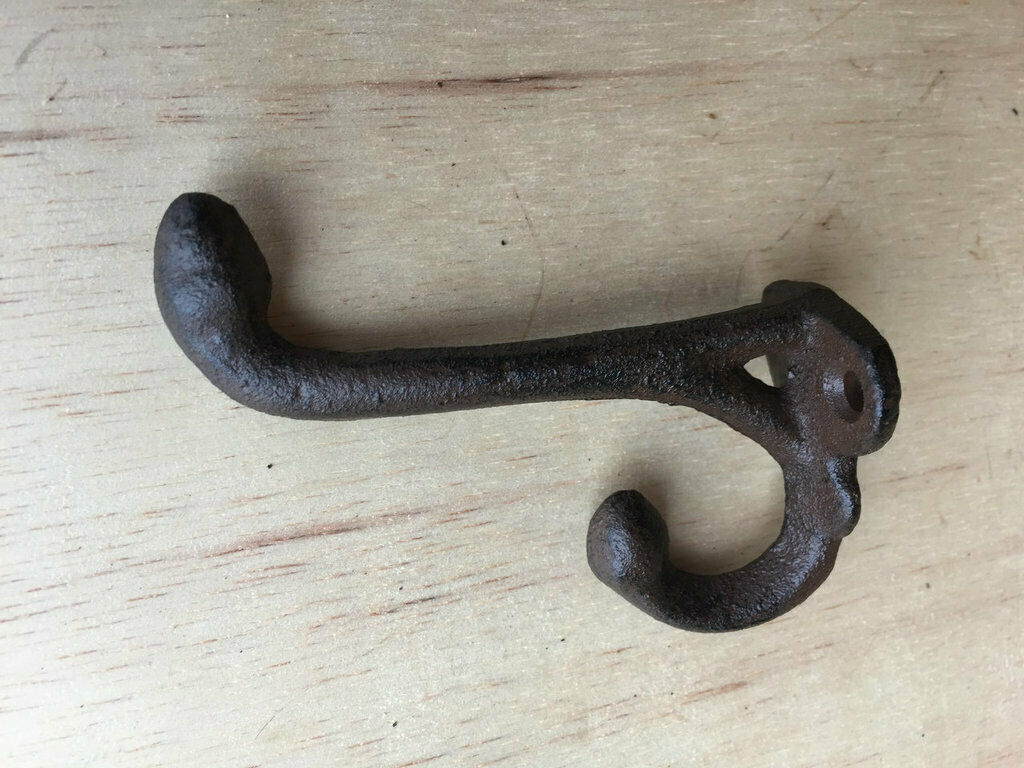 8 PACK Vintage Style Rustic Cast Iron Wall Coat Hat Hooks