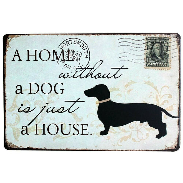 A Home Without a Dog is Just a House, Dog Sign, Tin Sign, Custom Dog Signs,Dog