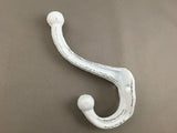 PACK OF 10 Antique Shabby Chic White Acorn Coat Cast Iron Wall Hook