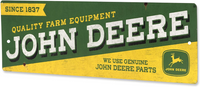 Street Sign John Deere Tractor Farm Equipment Tools Rustic 4 x 18 Replica