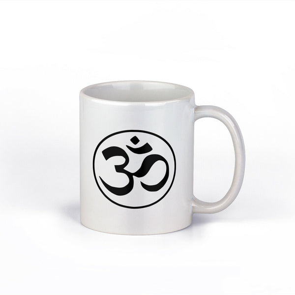 OM Aum Ohm With Circle Ceramic Coffee Mug | Sound of the Universe | 11-Ounce Mug