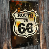 Travel Nostalgic Route 66 Vintage Tin Sign