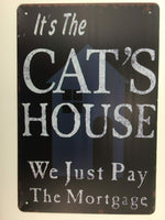 Its The Cat's House. We Just Pay The Mortgage. Cat Lovers Sign