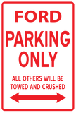 Ford Parking Only Tin Sign Garage Sign, Parking, Business Sign, Street Sign