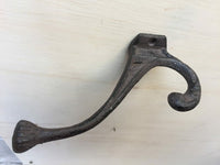  VINTAGE CAST IRON  DOUBLE BALL HOOK .HARNESS TACK FARM BARN COAT HOOK 4 PK