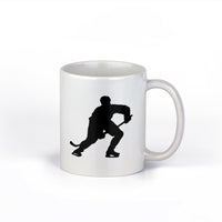 Hockey Player Ceramic Coffee Mug | Hockey Dad or Hockey Mom Coffee Cup | 11-OZ