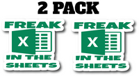 Freak In The Sheets 2 Pack Multi Size  Custom Vinyl Decal Sticker