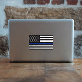 2 Pack Thin Blue Line Flag Vinyl Decal Sticker Blue Lives Matter Law Enforcement