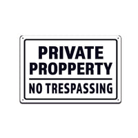 Private Property No Trespassing 8x12" Rust Free Aluminum Sign TS02739