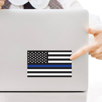 2 Pack Thin Blue Line Flag Vinyl Decal Sticker Blue Lives Matter Law Enforcement