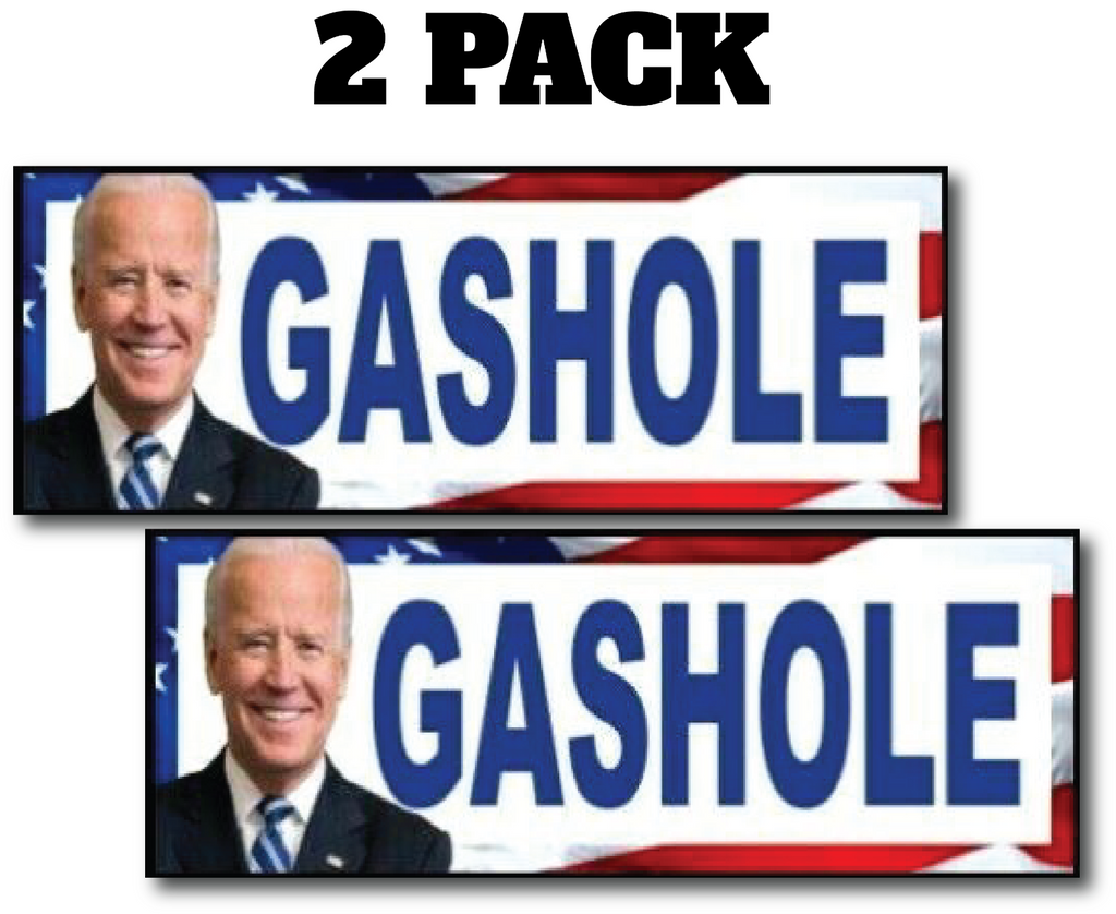 FJB Lets Go Brandon GLASSES Funny Biden 2 pack of Bumper Stickers 2 Pack 5  wide