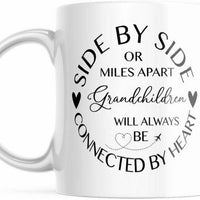 Grandparents & Grandchildren Will Always Be Connected By Heart. 11-Ounce Mug