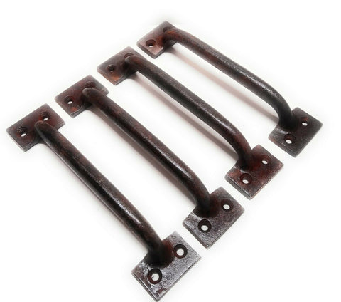 Large Rustic  Vintage Look Drawer Pull Handle 4 Pack Heavy Duty Cast Iron.